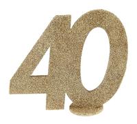 Santex 4753 - 40, cifra anniversario verticale decorativo, 40 anni oro