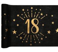 SANTEX 6787-18-30 - Runner da tavola in metallo con effetto scintillante, 18 anni