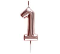 Santex 7305-1, candela 9 cm, rosa oro, numero 1