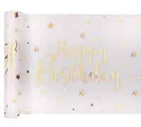 Santex Happy Birthday Runner in oro bianco 1 pezzo