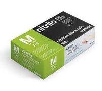 SANTEX Nitriflex Black Confezione morbida da 100 guanti in nitrile per l'esame M - 3,5 grammi - Nessuna polvere - reticolo priv NEW