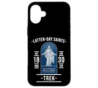 Santi degli Ultimi Giorni Trek - Cammino di fede con Cristo Custodia per iPhone 16 Plus