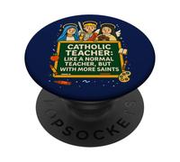Santi patroni della scuola di apprezzamento dell'insegnante cattolico PopSockets PopGrip Adesivo