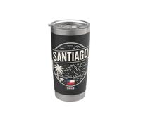 Santiago Cile Vulcano Palma Tramonto Design Bicchiere termico in acciaio inox doppia parete