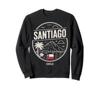 Santiago Cile Vulcano Palma Tramonto Design Felpa