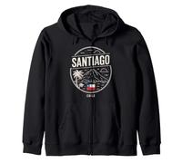 Santiago Cile Vulcano Palma Tramonto Design Felpa con Cappuccio