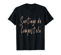 Santiago de Compostela Spagna Design Elegante Vintage Maglietta