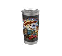 Santiago de Cuba Isola dei Caraibi Bicchiere termico in acciaio inox doppia parete