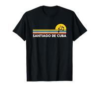 Santiago de Cuba Vintage Retro Souvenirs Music Maglietta