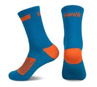 Santic Calzini da ciclismo da uomo e da donna, traspiranti, a compressione, sportivi, per corsa, per bici da corsa, unisex, Blu-146, Taglia unica