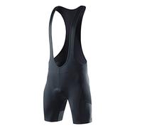 Santic Salopette Ciclismo Uomo Salopette Corta MTB Pantaloncini Imbottiti Bici Bib Shorts Estivo Fondello Rapida Black