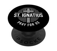 Sant'Ignazio prega per noi Cattolico Patrono Croce Sunburst PopSockets PopGrip Adesivo