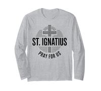 Sant'Ignazio Prega per Noi Croce Cattolica Maglia a Manica