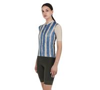 Maglia Santini Bambu manica corta blu bianco donna - M
