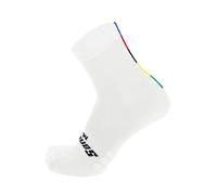 Santini - UCI Official Cycling Socks - Calze da ciclismo Unisex M/L - EU: 40-43 bianco
