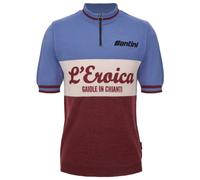 Santini - Eroica 28° Gaiole Wool Jersey - Maglietta da ciclismo L azzurro