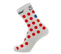 Santini Gpm Leader Socks-Tour Ufficiale della France Fan Calzini, Pois, XS Unisex-Adulto