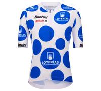Santini - La Vuelta Polka Dot Jersey - Maglietta da ciclismo 3XL blu