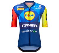 Santini Lidl Trek Team Original 2026 Short Sleeve Jersey Blu L Uomo Print