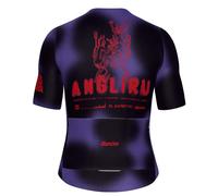 Santini Maglia A Maniche Corte La Vuelta Angliru Print