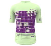 Santini Liege Bastogne Short Sleeve Jersey Viola L Uomo
