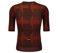 Santini Maglia A Maniche Corte Mads Pedersen Momentum Series Chocolate Brown