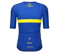 Maglia Santini Le Maillot Jaune Col De La Madeleine manica corta blu giallo - Taglio Slim - M