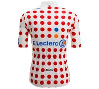 Santini Maglia A Maniche Corte Tour De France Polka Dot 2025 White / Red