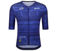Santini - TDF Arrivée Arc De Triomphe Jersey - Maglietta da ciclismo L blu