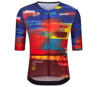 Santini - TDF Arrivée Dash Jersey - Maglietta da ciclismo S rosso