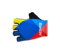 Santini team guanti corti lidl trek 2025 blu