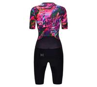 Santini Trisuit A Maniche Corte Viper Zephyr X Ironman Fuchsia