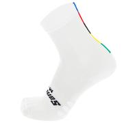 Santini - UCI Official Cycling Socks - Calze da ciclismo Unisex XL/XXL - EU: 44-47 bianco