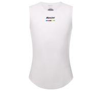 Santini - UCI World Champion Baselayer - Maglietta tecnica ciclismo M/L bianco
