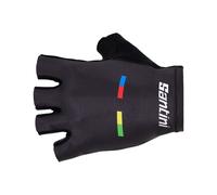 Santini Uci World Champion 2025 Short Gloves Nero L Uomo Black