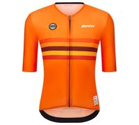 Santini Uci World Champion Netherlands 2025 Short Sleeve Jersey Arancione M Uomo,Donna