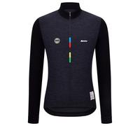 Santini - UCI World Champion Long-Sleeve Jersey Mondo - Maglietta da ciclismo XXL nero