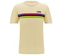 T-shirt Santini X UCI World Champion manica corta bianco crema arcobaleno - S