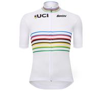 Santini - Women's UCI Official World Champion Master Jersey - Maglietta da ciclismo XS bianco