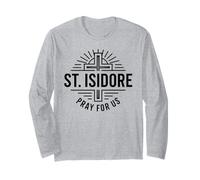 Sant'Isidoro Prega per Noi Fede Cattolica Arte Maglia a Manica