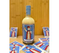 Santo Babà Liquore Babà al Rum dei Caraibi con Crema di Latte, Tradizione Napoletana, 1 Litro con Omaggio 2 Santini e 2 Sottobicchierini