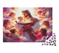 Santo con Bambini Scena Calda Puzzle 1000 Pezzi Puzzle per Adulti Puzzle 1000 Pezzi Carta Relax Concentrazione Decorazione Regalo 38x26cm/1000pcs