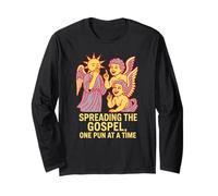 Santo Giochi di Parole Diffondere Vangelo Divertimento Mens Christian Faith Maglia a Manica