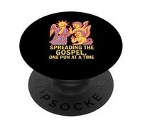 Santo Giochi di parole Diffondere Vangelo Divertimento Mens Christian Faith PopSockets PopGrip Adesivo