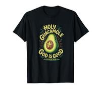 Santo Guacamole Dio è Buono Avocado Divertente Cinco de Mayo Maglietta