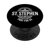 Santo Stefano prega per noi cattolico San martire PopSockets PopGrip Adesivo
