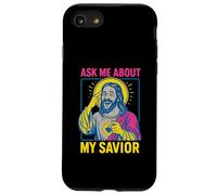 Santo Umorismo Chiedimi del mio Salvatore Fun Mens Christian Faith Custodia per iPhone SE (2020) / 7/8
