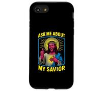 Santo Umorismo Chiedimi del mio Salvatore Fun Mens Christian Faith Custodia per iPhone SE (2020) / 7/8