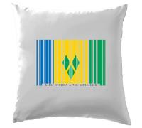 Santo Vincent And The Grenadines Codice a Barre Stile Bandiera - Cuscino -