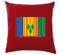 Santo Vincent And The Grenadines Codice a Barre Stile Bandiera - Cuscino -